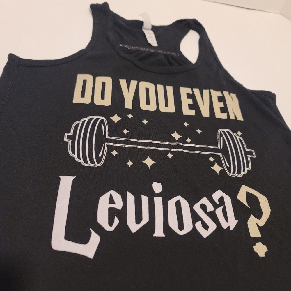 Harry Potter Inspired Work Out Weight Lifting Racerback Tank Top Size Large EUC - Picture 2 of 4